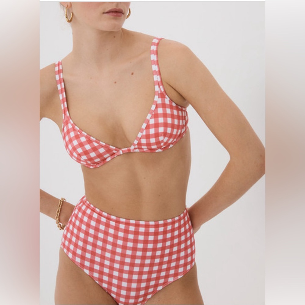 EPHEMERA SWIM | Rouge Gingham Classic Bra Top (NWT)